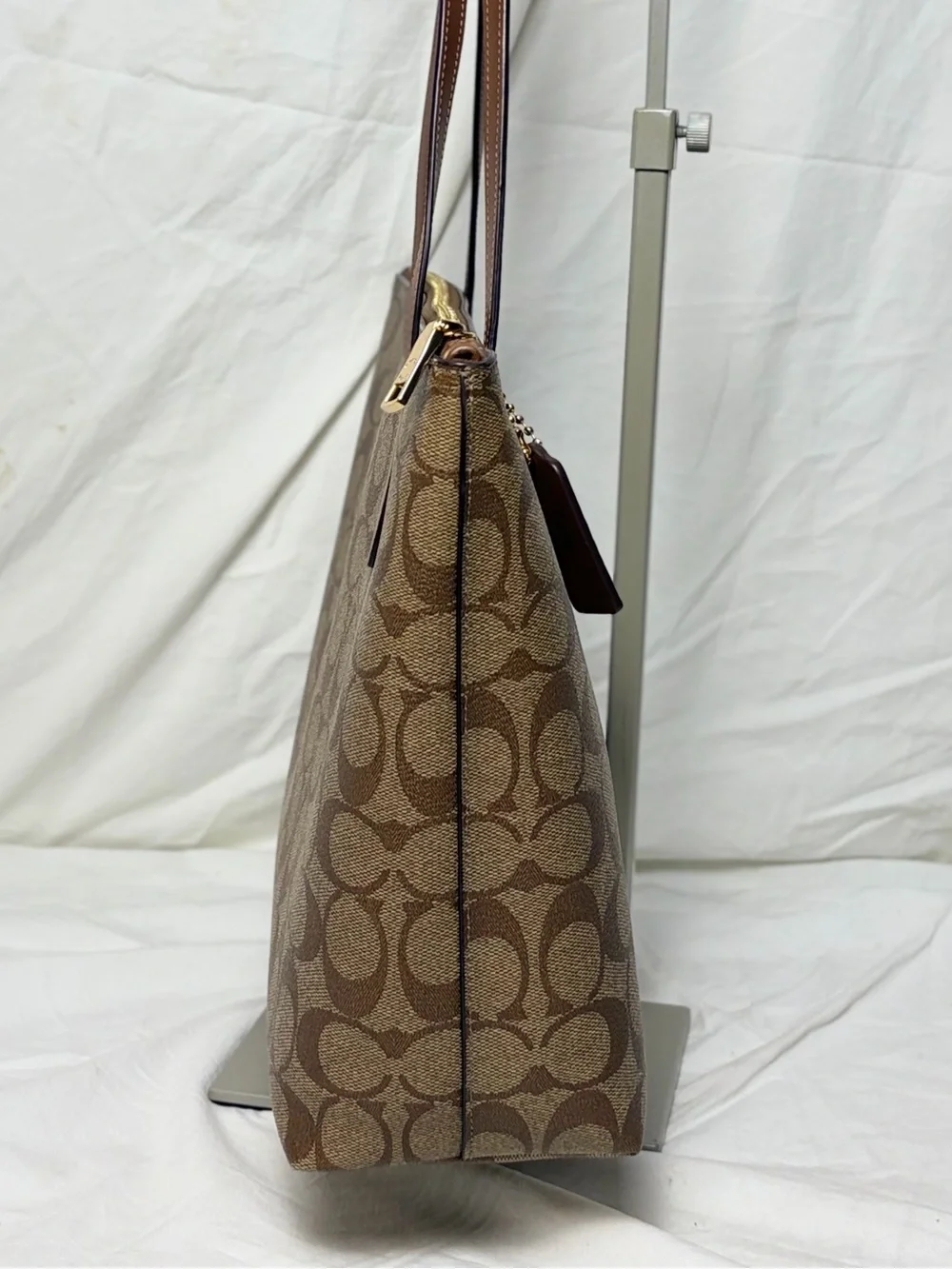 Coach Zip Top Tote #4455 | Signature Canvas Tote | Like New